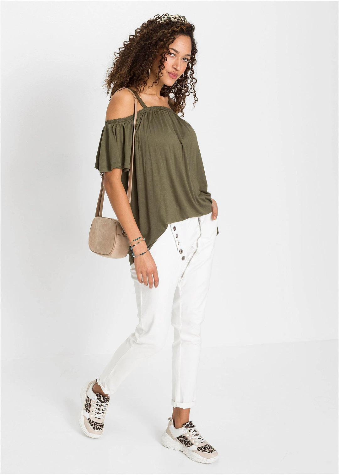 T-shirt à épaules dénudées en viscose douce - 2