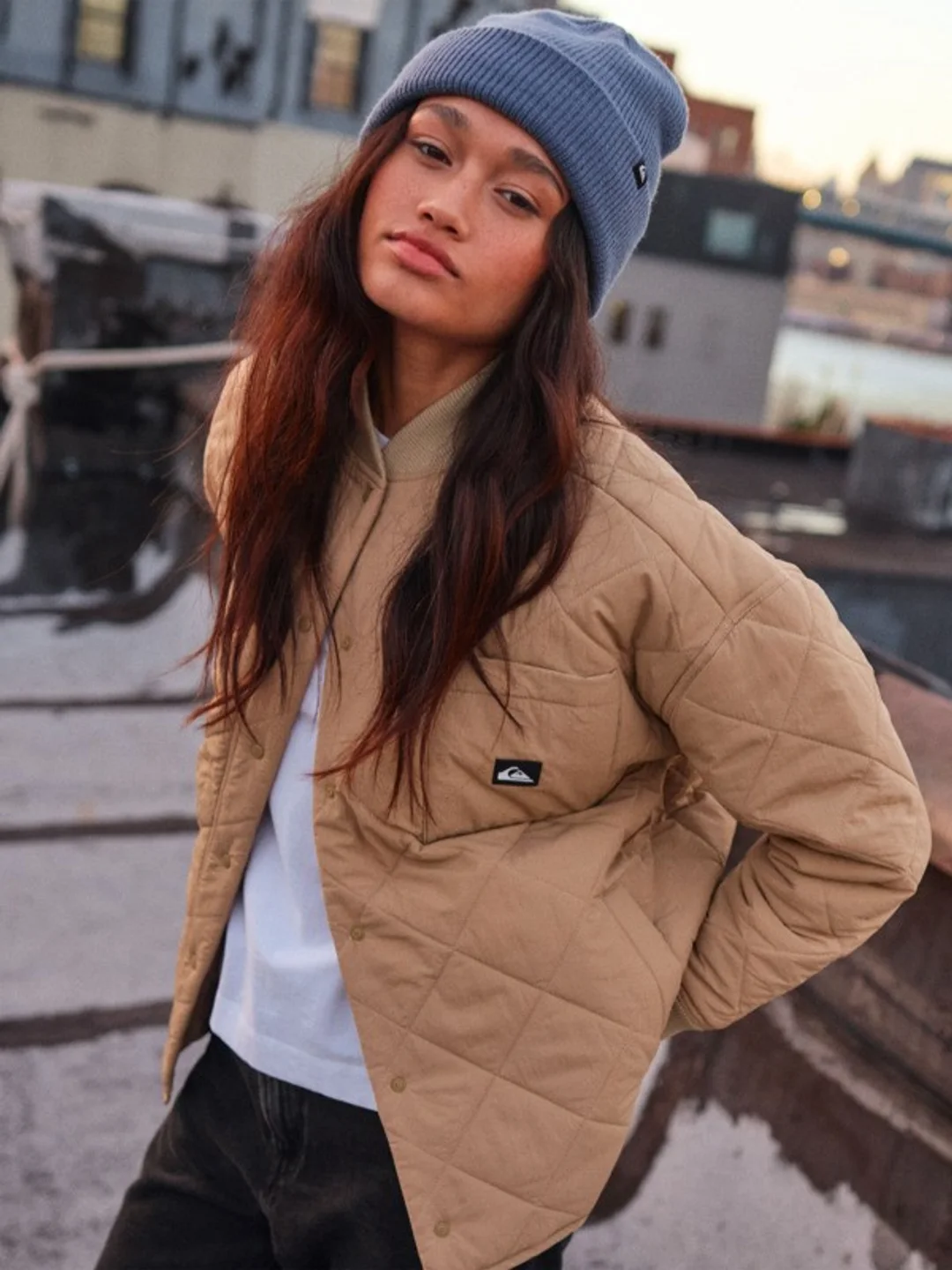 Shining Quilted - Veste matelassée pour Femme Marron