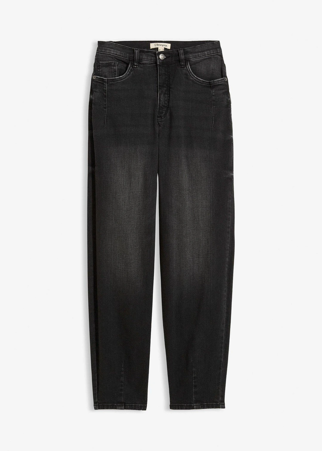 Jean barrel taille haute en coton