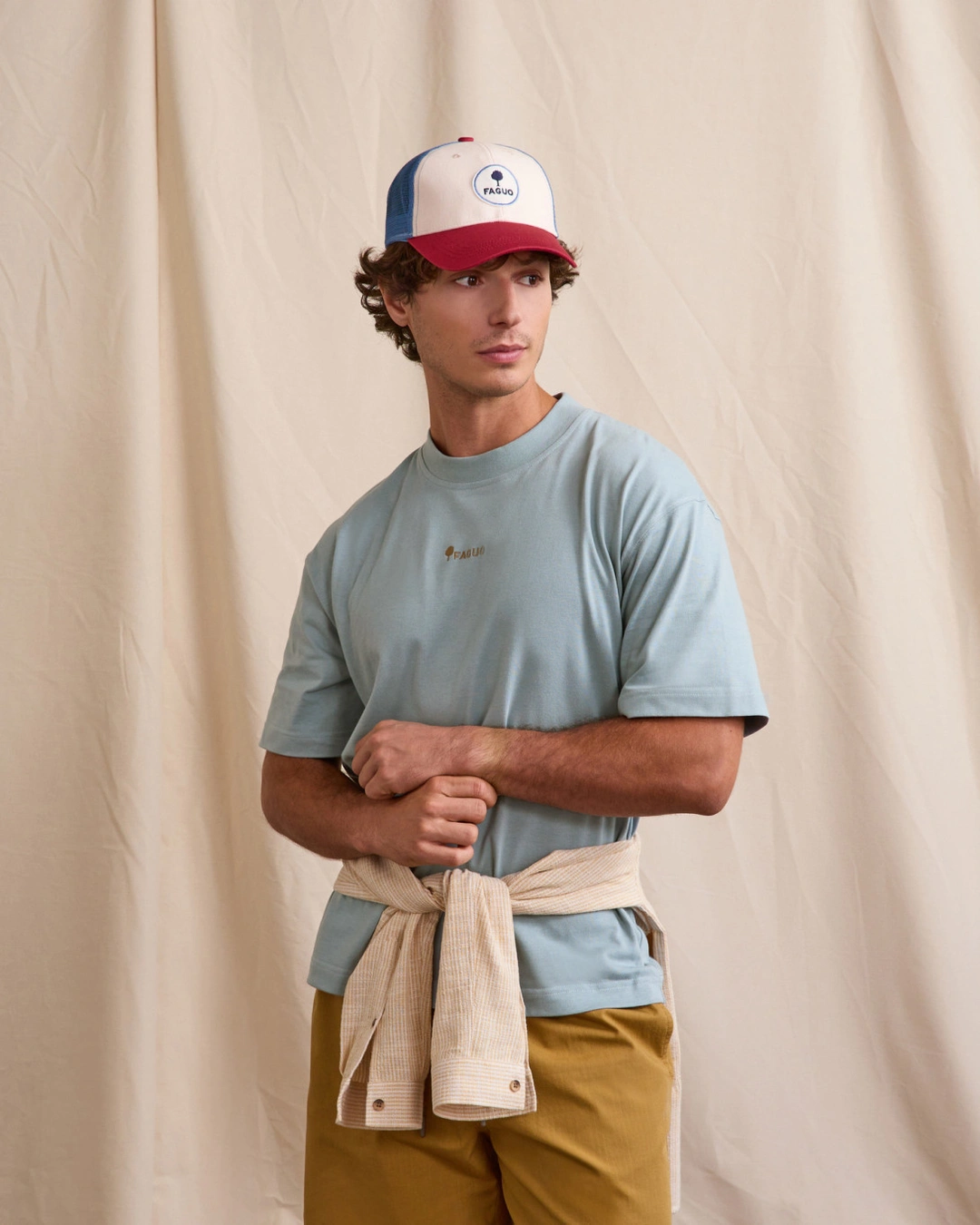 T-shirt broderie faguo vert menthe - YELLOWSTONE
