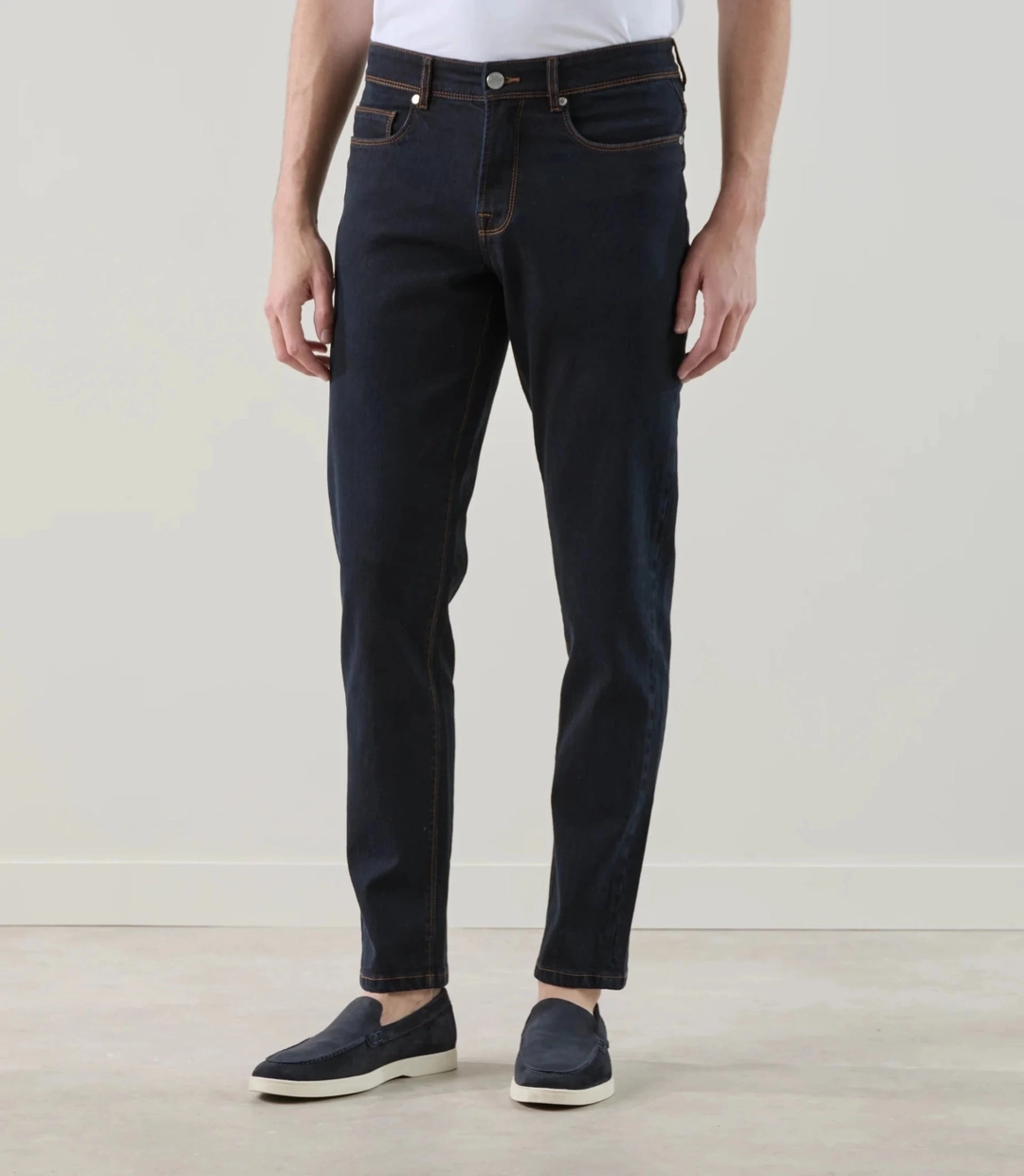 IZAC - Jean 5 poches stretch marine foncé