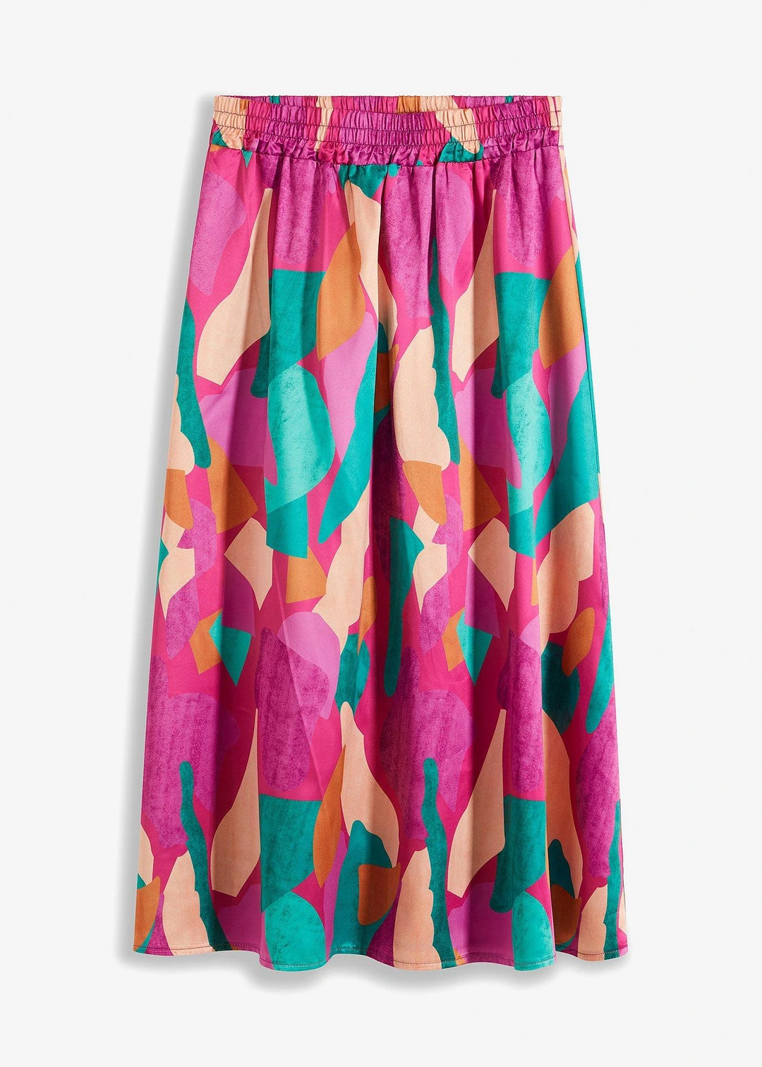 Jupe en satin imprimée