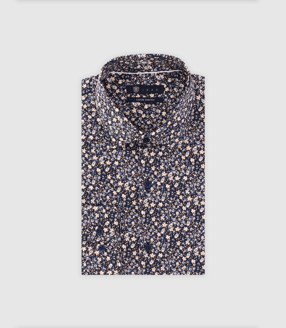 IZAC - Chemise imprimée fleurs marine