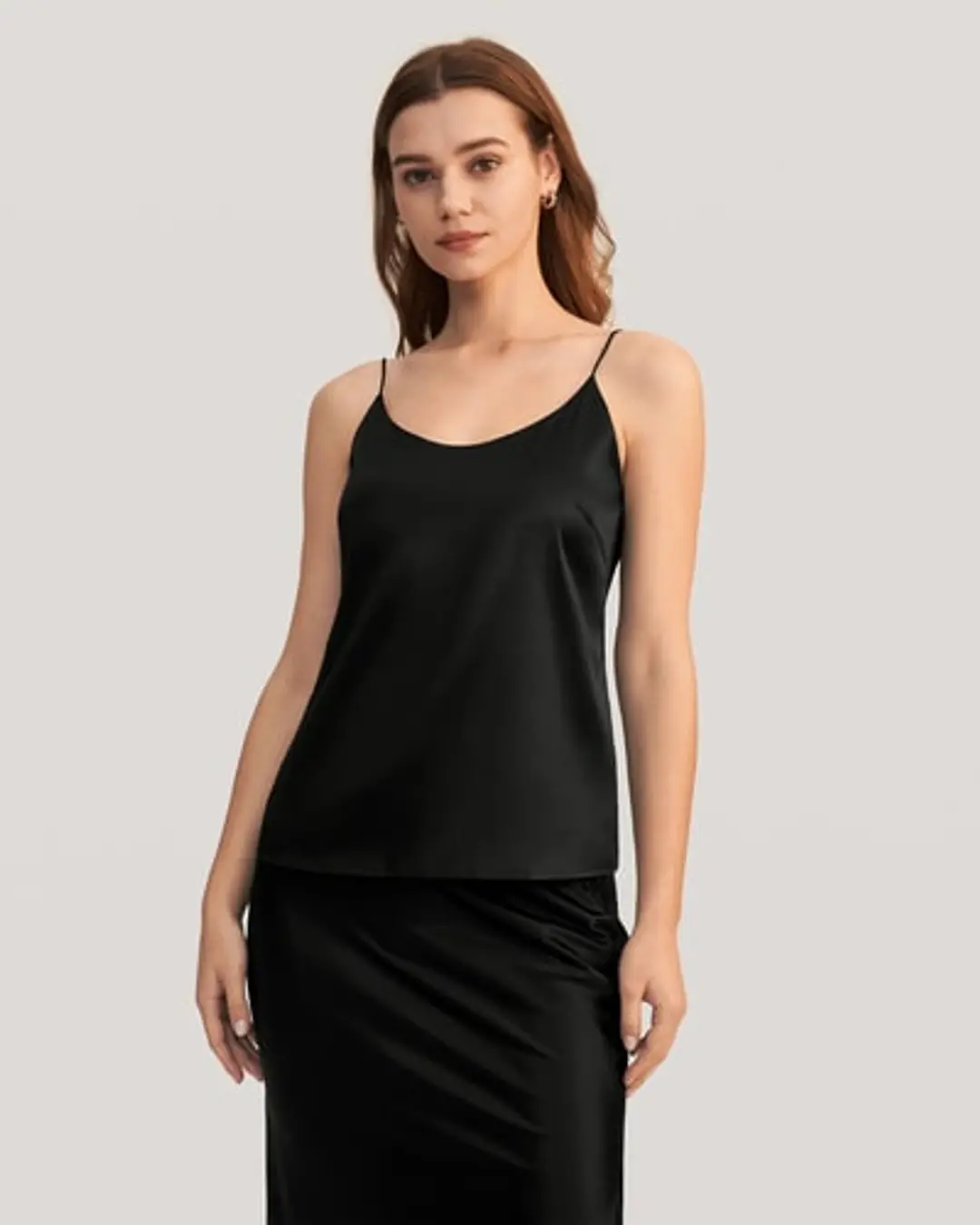 Camisole En Soie Confortable Avec Soutien-Gorge Intégré