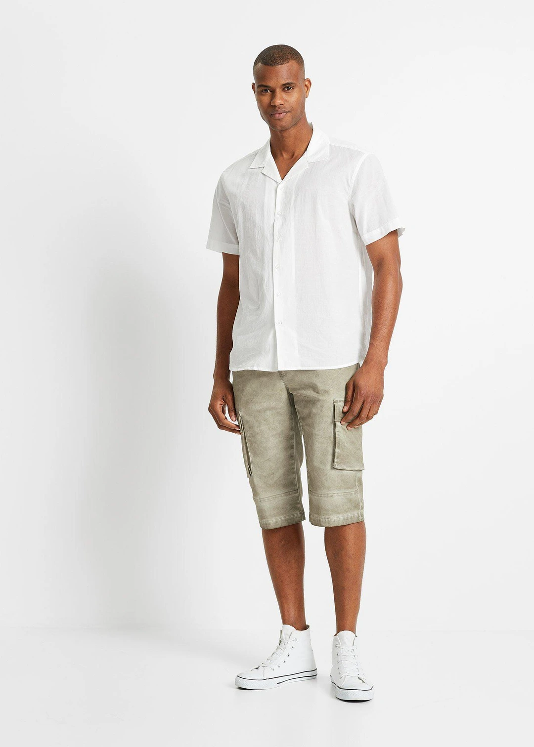 Bermuda cargo long extensible coupe confort, regular