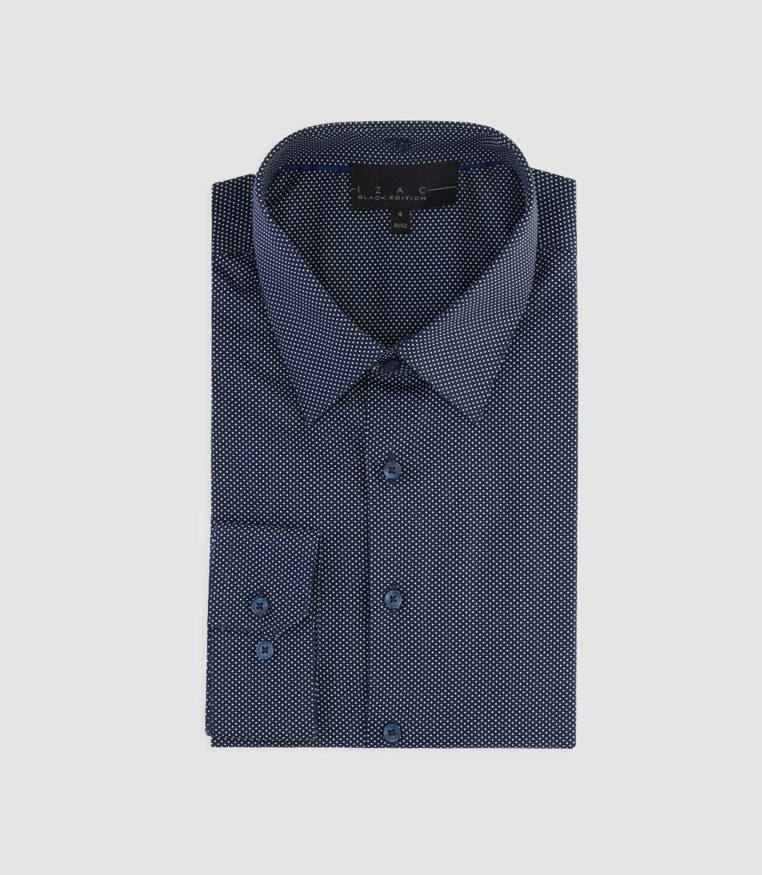 IZAC - Chemise à imprimé pois marine PATRICE