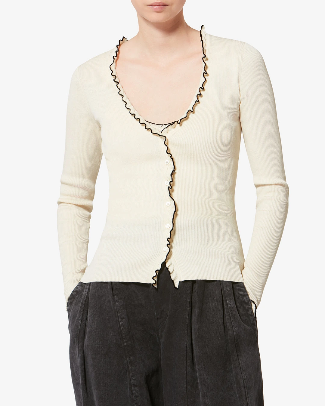 Cardigan Izae - Femme - Écru - Taille 42 - 5