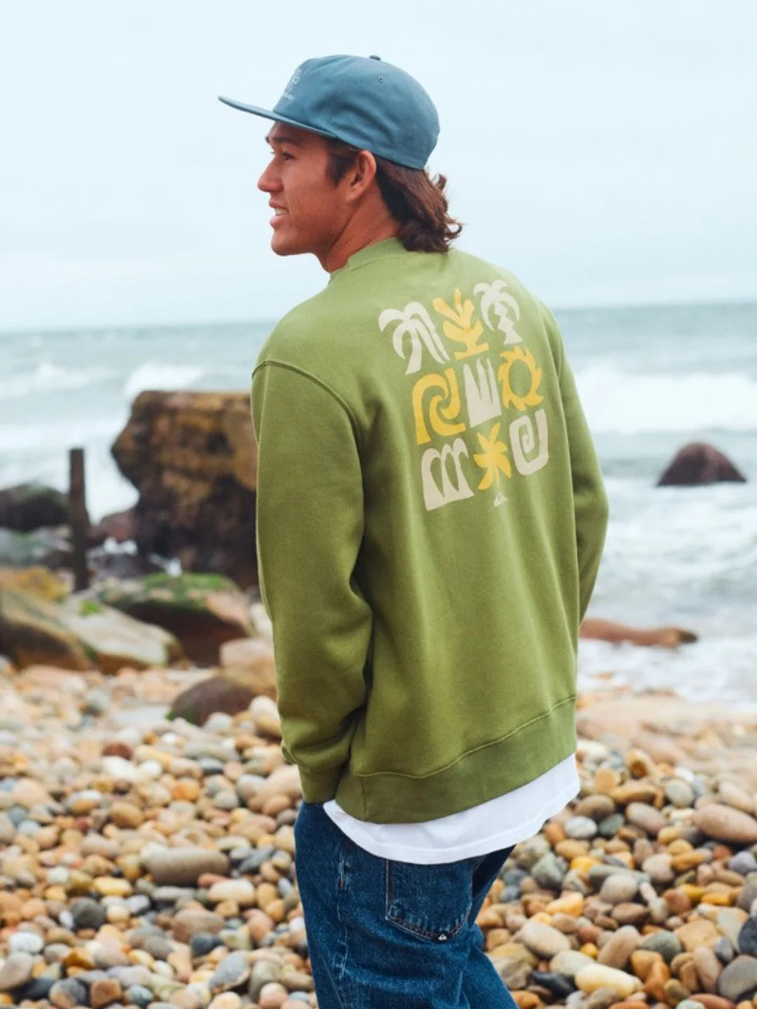 Salt Water Graphic - Sweat pour Homme Marron