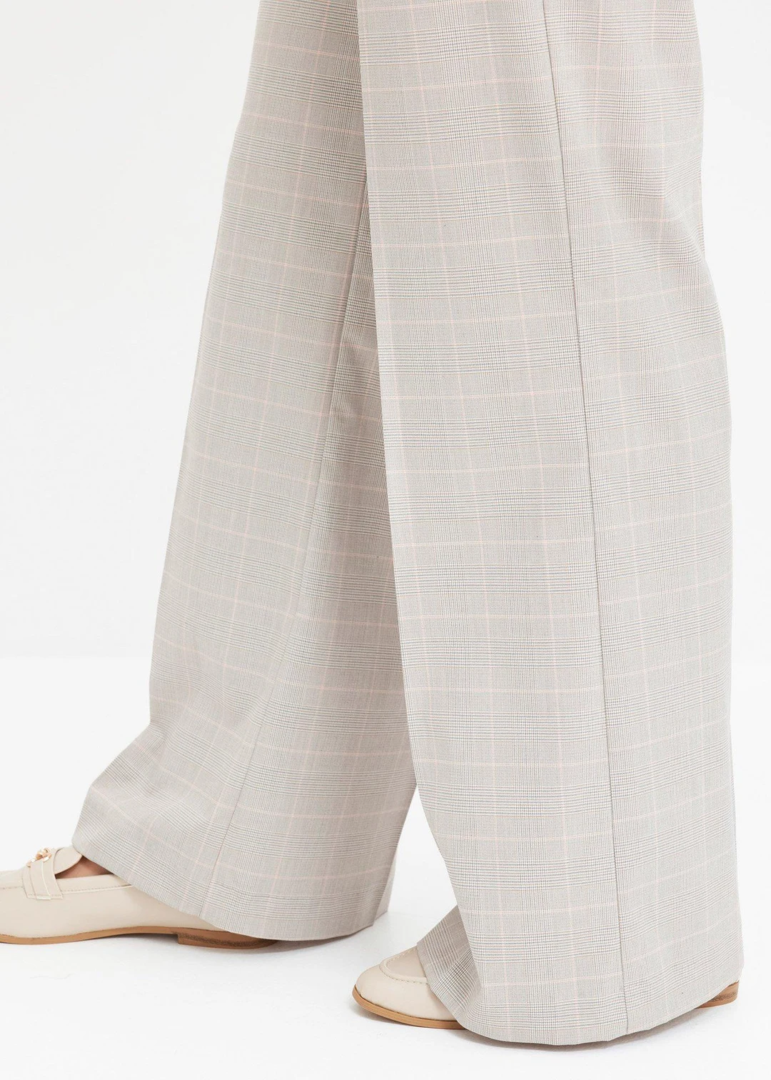 Pantalon large à carreaux écossais