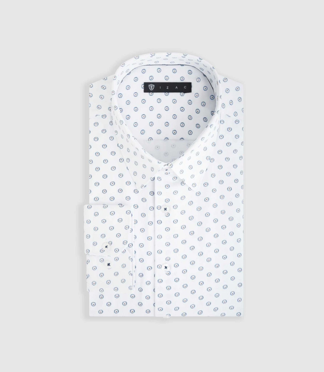 IZAC - Chemise ville blanche et marine ''Difast009''