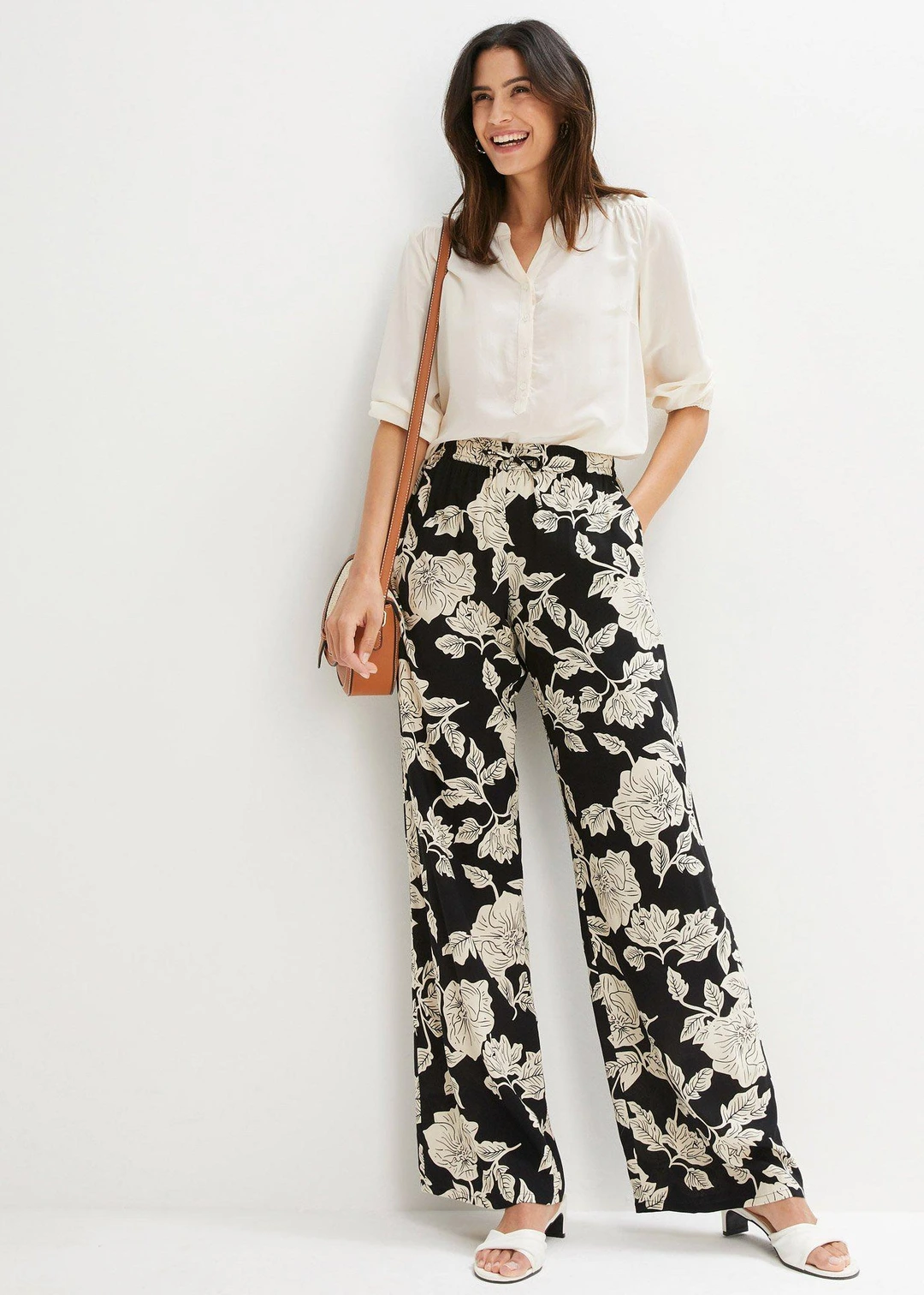 Pantalon palazzo en viscose fluide - 2