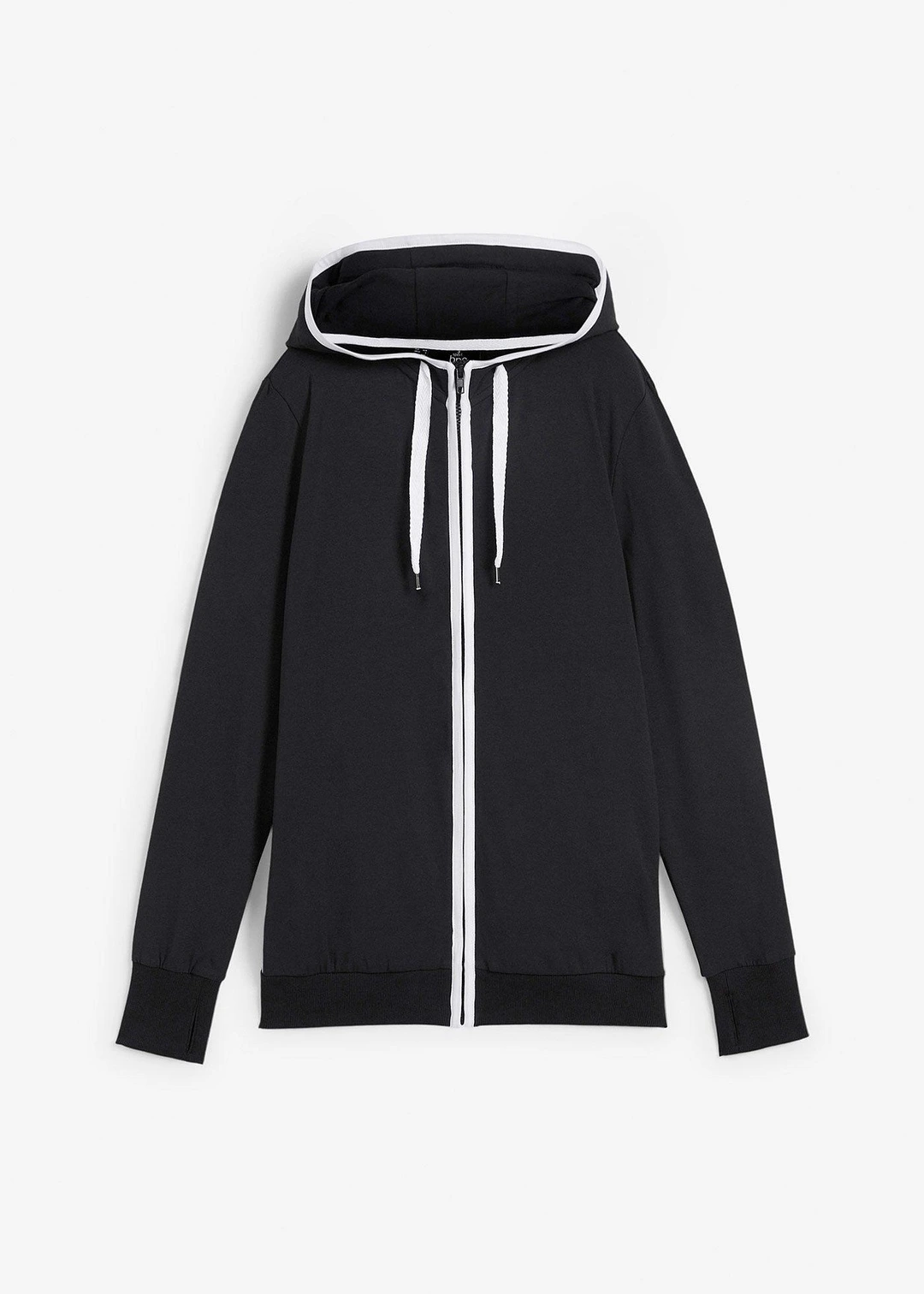 Sweat zippé en coton extensible