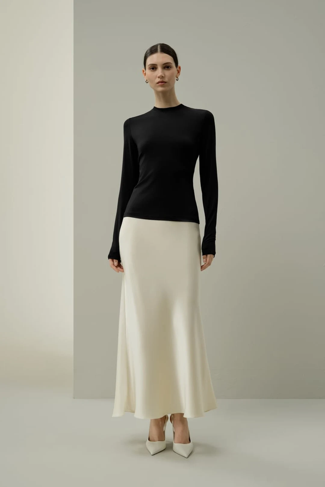 LILYSILK Haut Jersey Silk Breeze Noir XL - T-shirt Femme Soie Respirant Élégant et Confortable Manches Longues