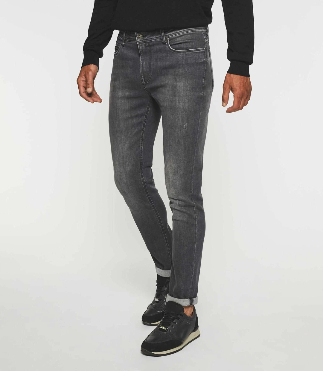 IZAC - Jean super slim denim gris moyen EFFET