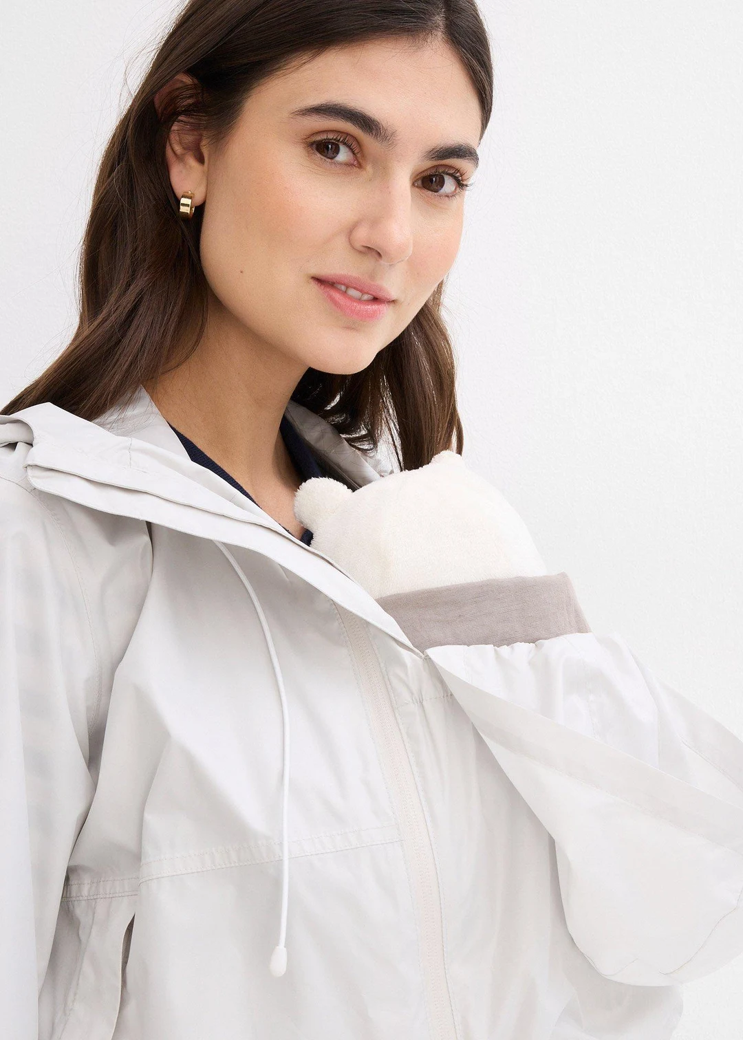 Veste de grossesse ultra-légère imperméable et coupe-vent, fonction portage