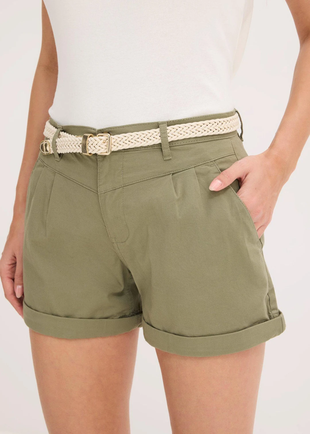 Short en coton extensible - 3