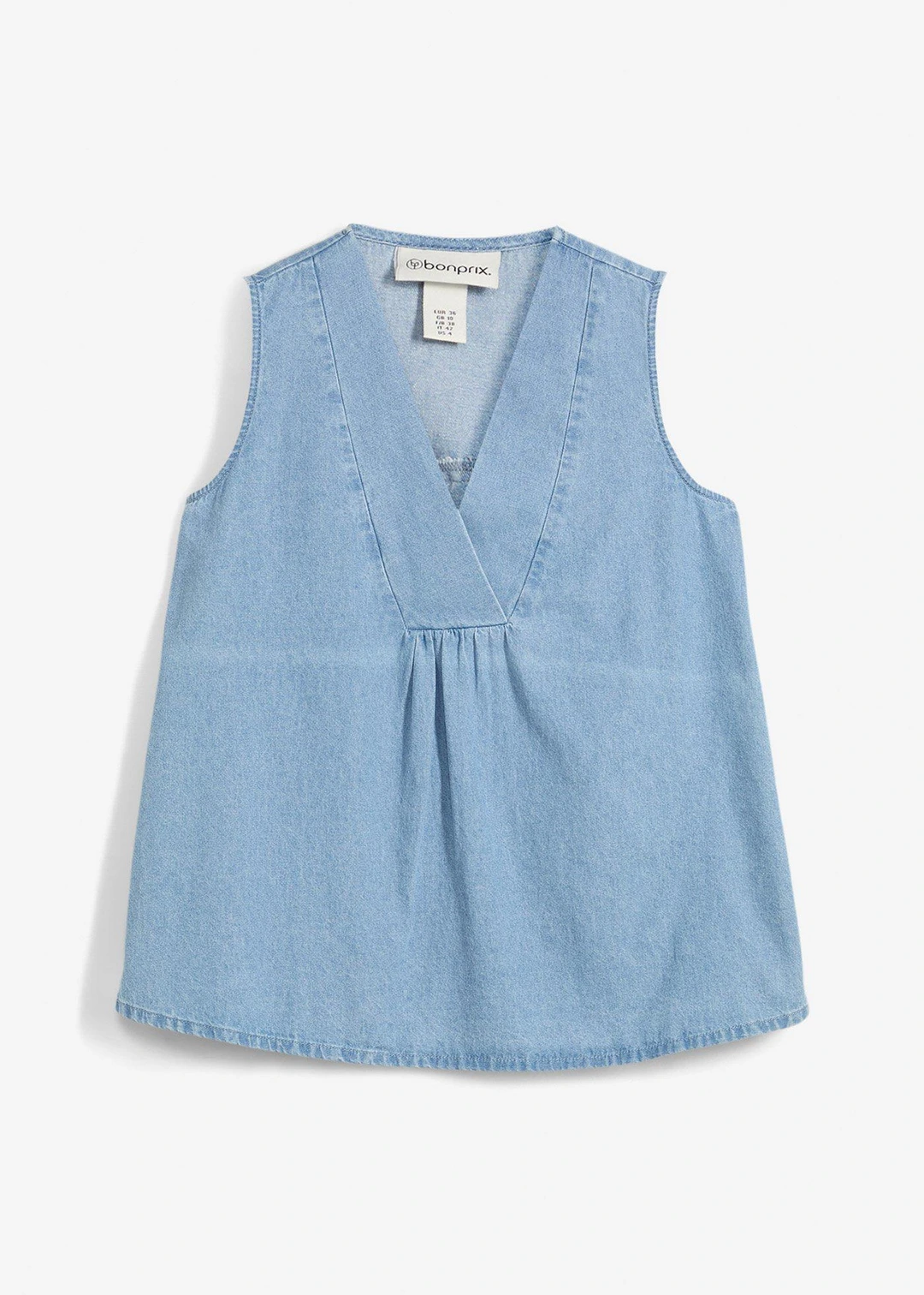 Blouse sans manches en jean
