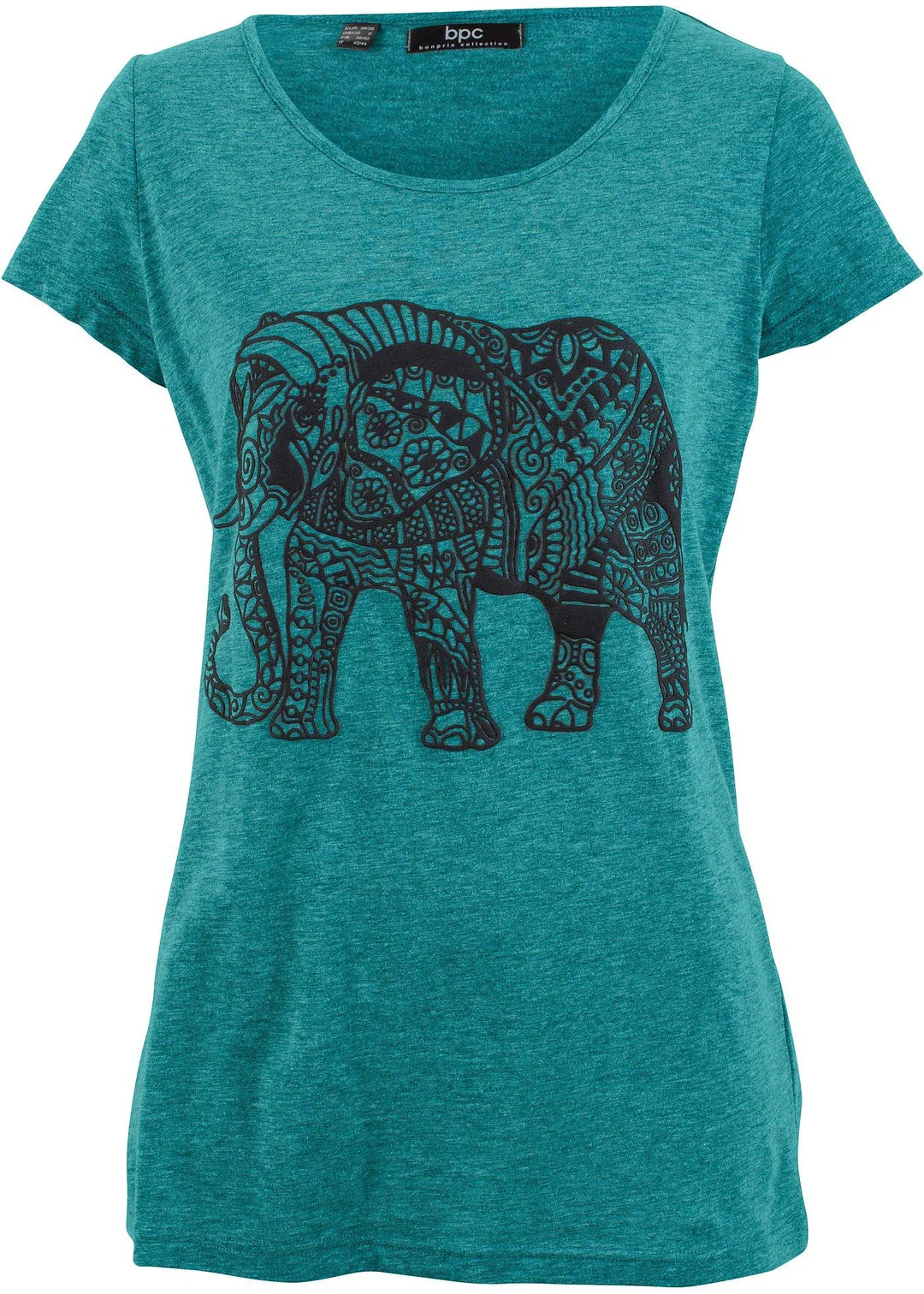 T-shirt en coton avec imprimé devant, manches courtes