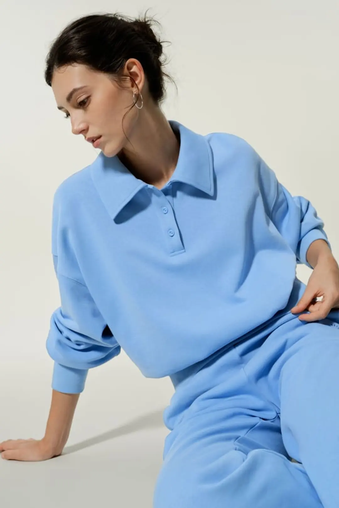 LILYSILK Polo Sweat Heirloom '89 Noir L - SILKERRY Doux, Respirant et Élégant pour Femme