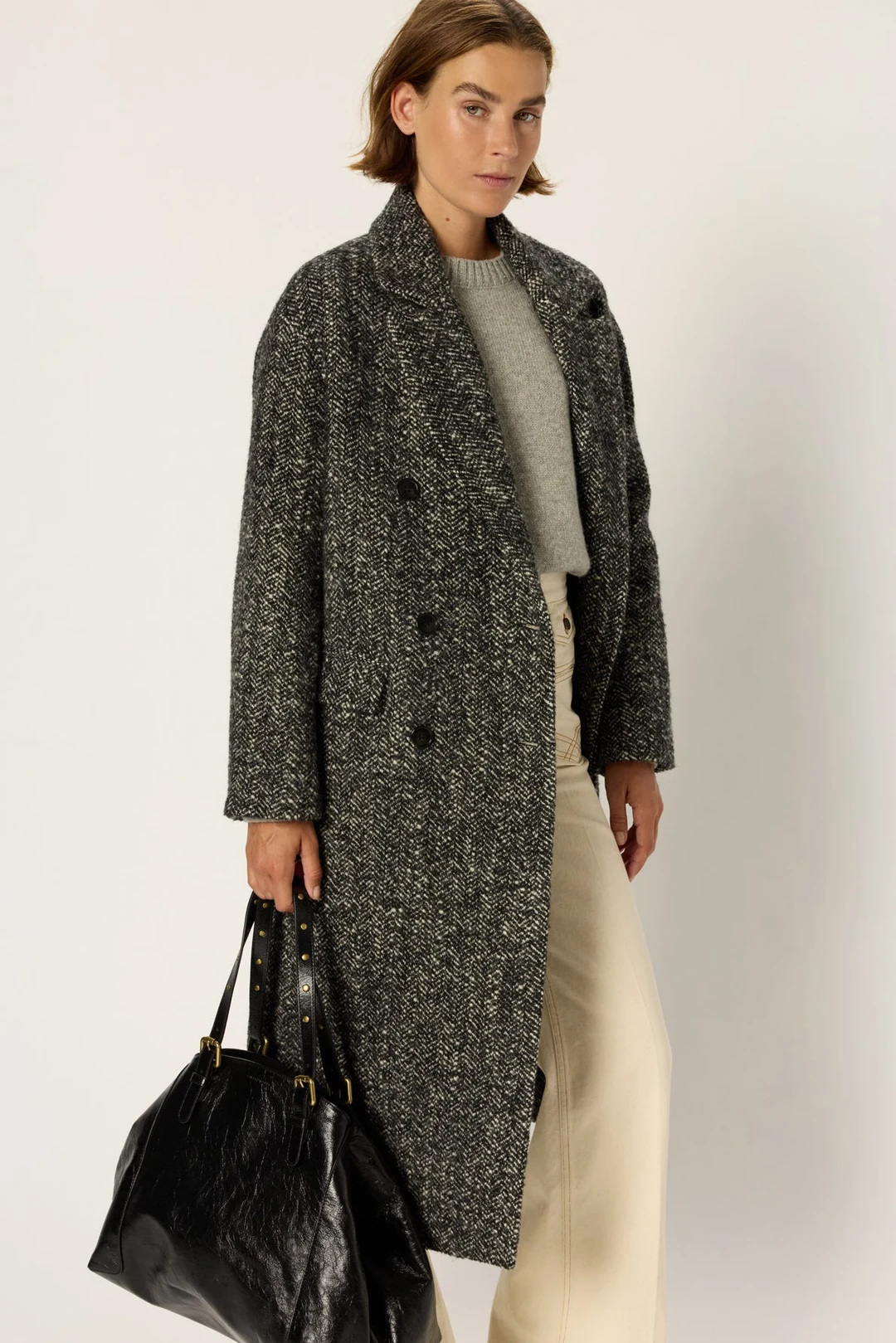 Manteau long structuré