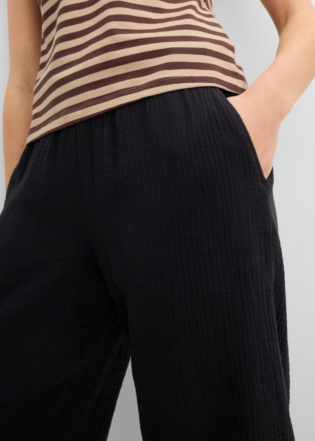 Pantalon large en gaze de coton - 3