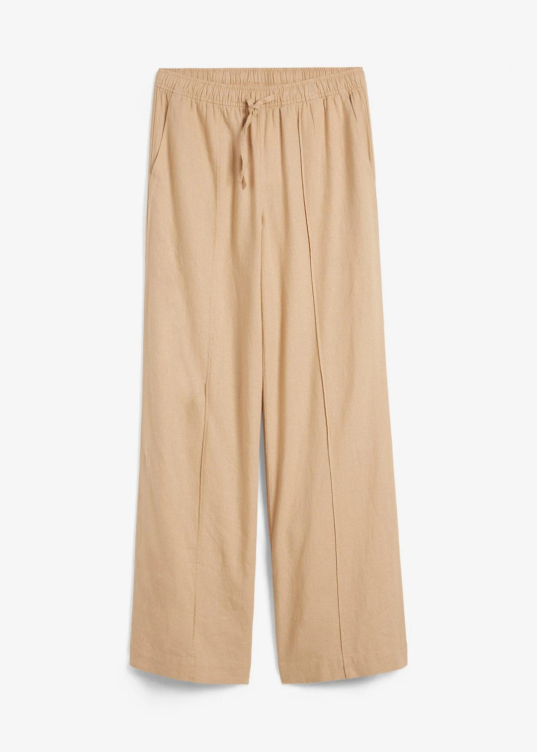 Pantalon palazzo léger en lin et viscose