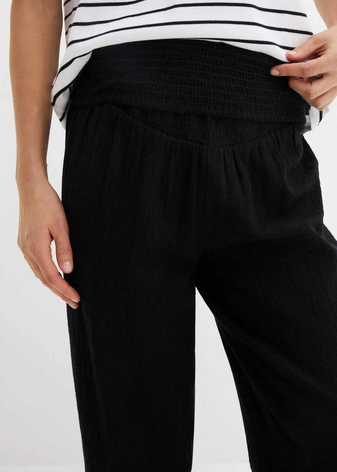 Pantalon de grossesse 2en1, 100% gaze de coton