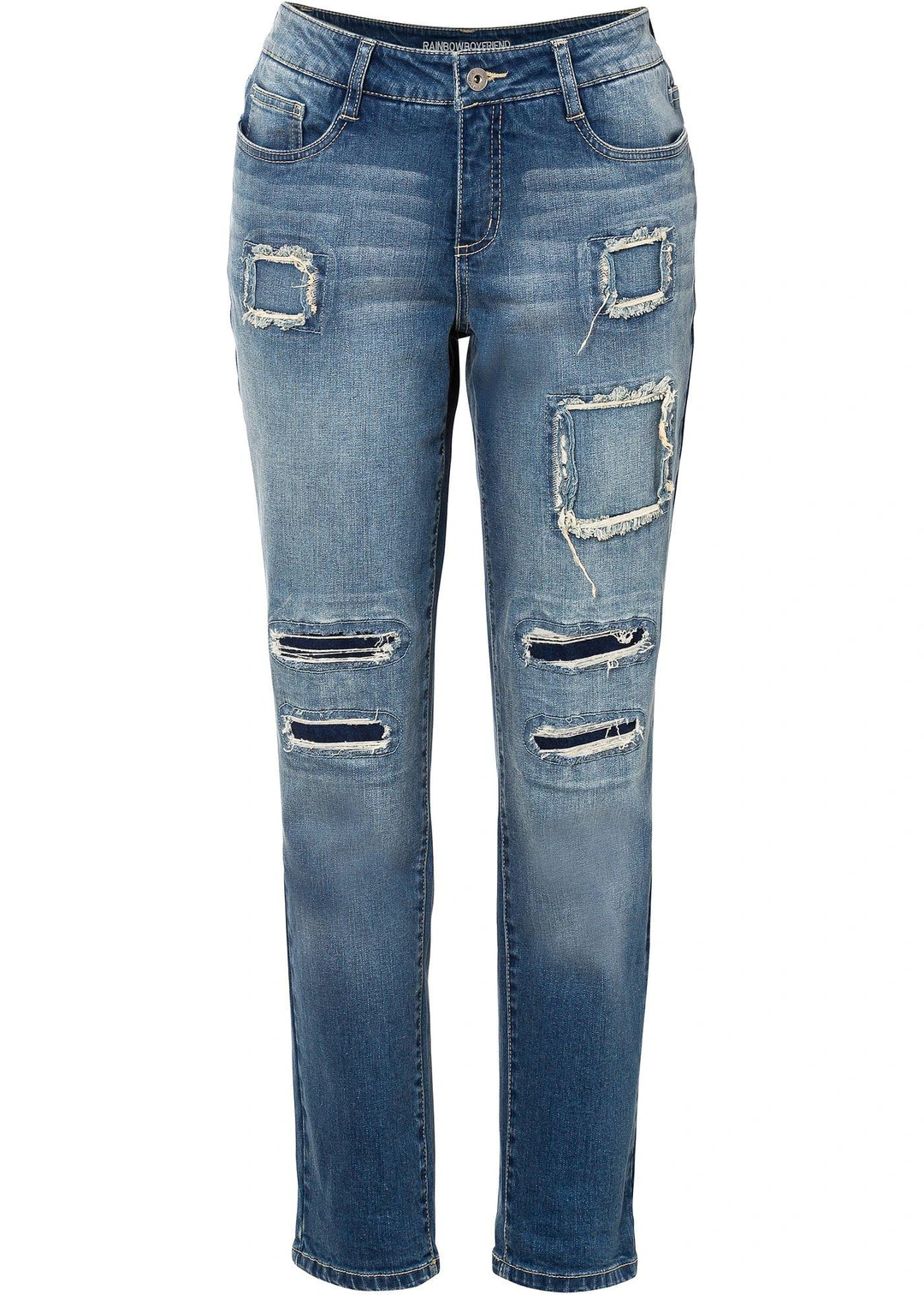 Jean boyfriend taille mi-haute