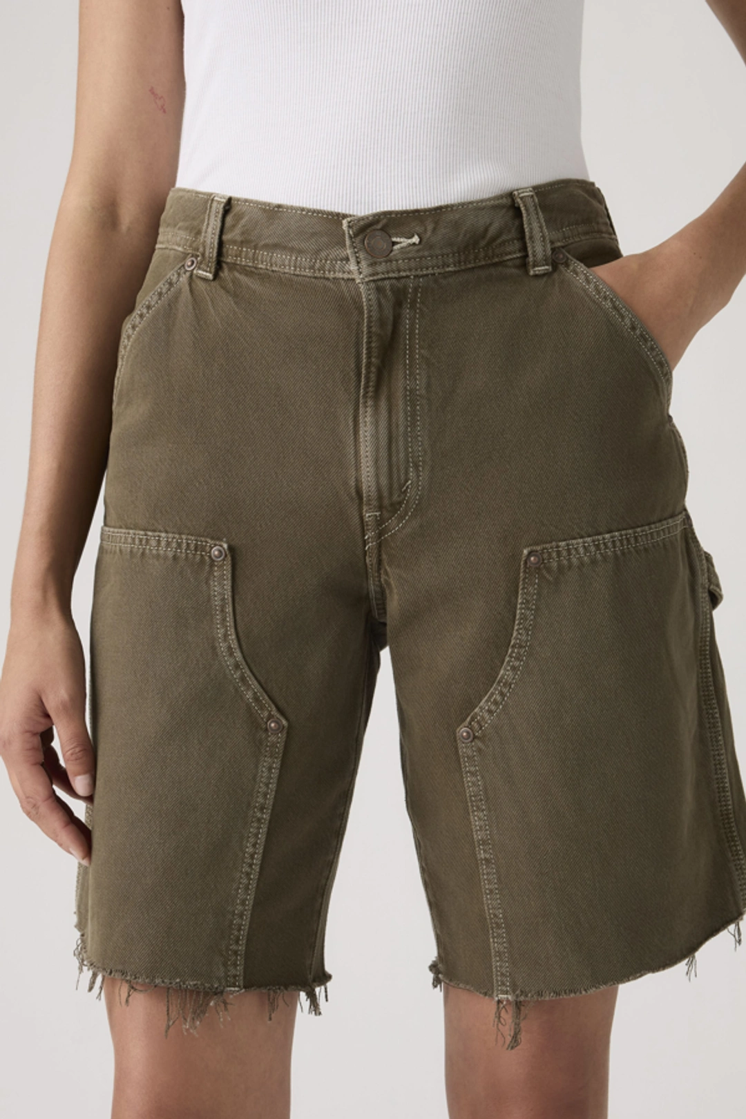 Levi's Short Baggy Dad Utility - Femme - Blanc / Yeah No Yeah - 32 - 2