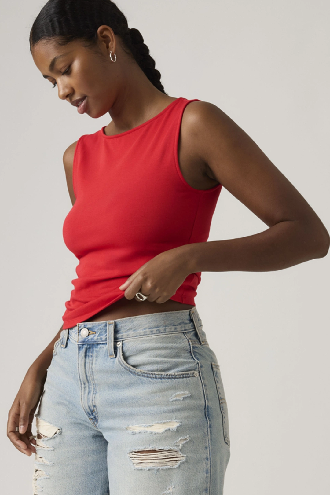 Levi's Haut Encolure Bateau Blair - Femme - Blanc / Bright White - XS