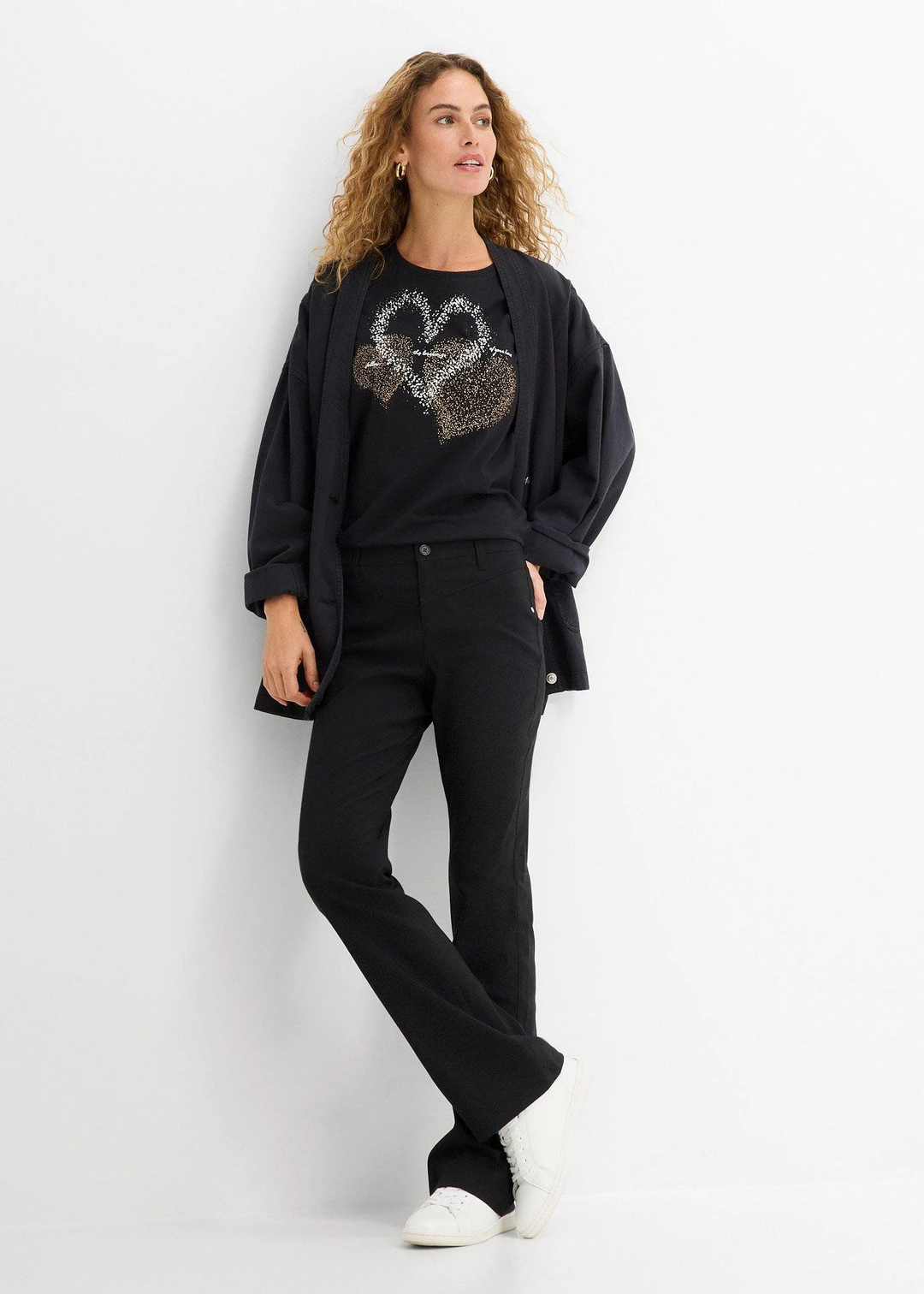 T-shirt coton à imprimé cœur - 2