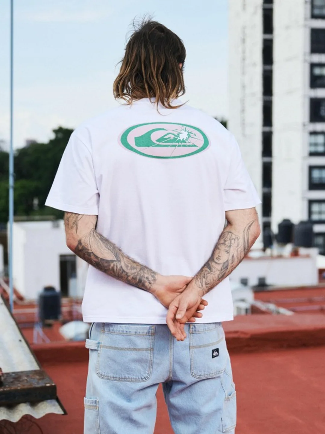 Fractured Wave - T-Shirt à manches courtes pour Homme Noir