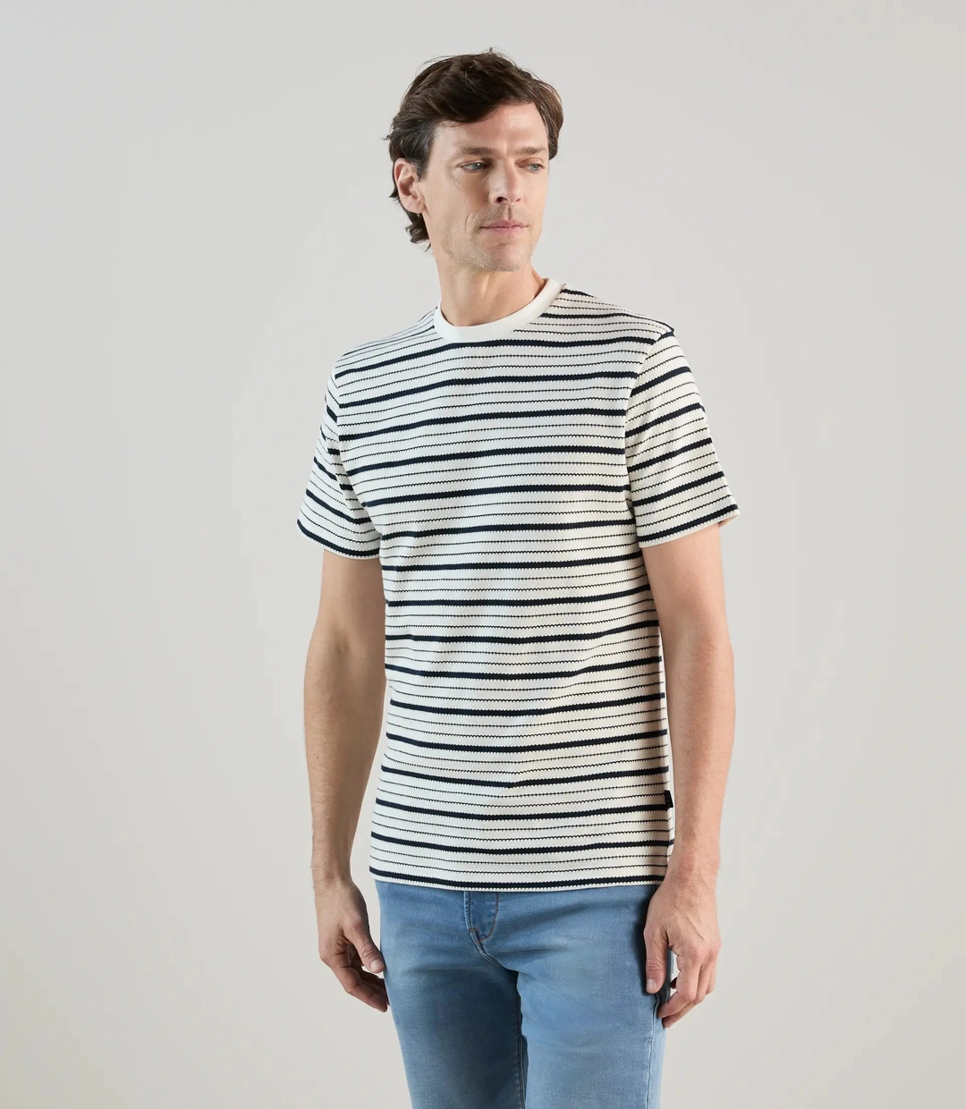 IZAC - T-shirt à manches courtes rayé marine