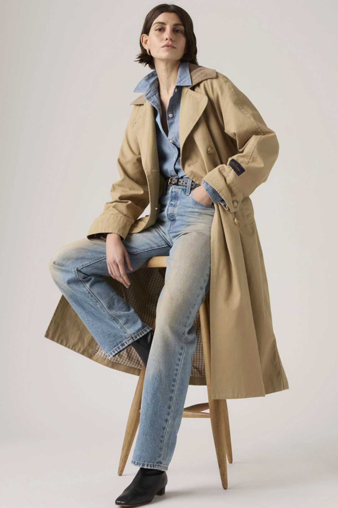 Levi's Trench Long Classique Bree - Femme - Beige / Travertine - 2XS - 2