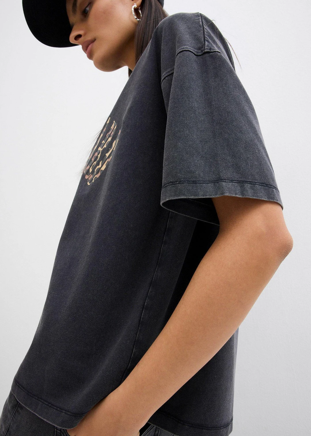 T-shirt doux et oversize en coton extensible - 3