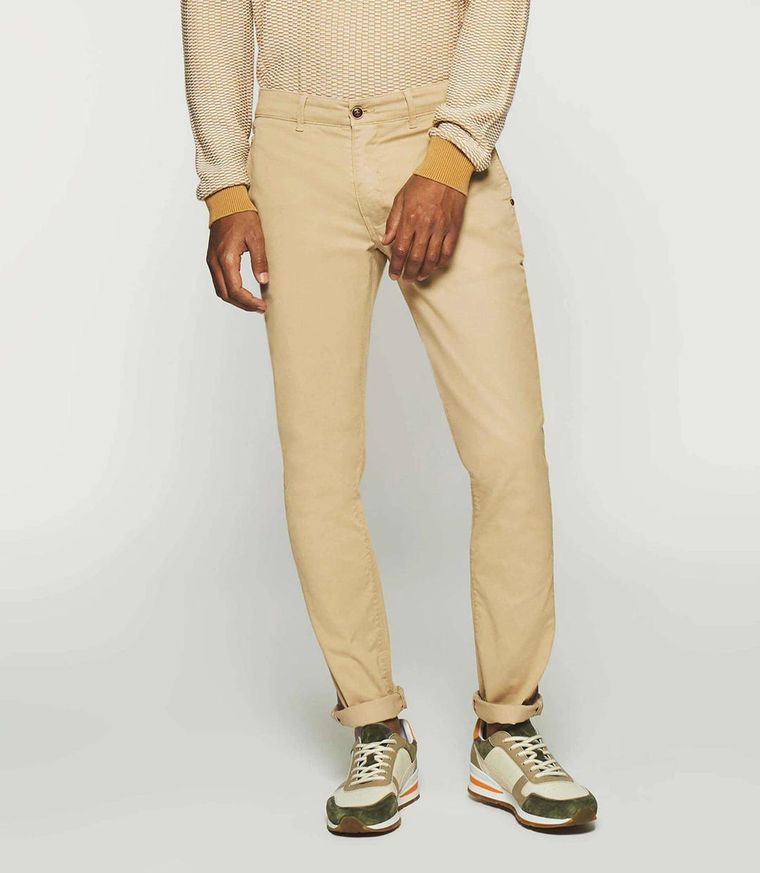 IZAC - Pantalon slack slim beige PACHELOR