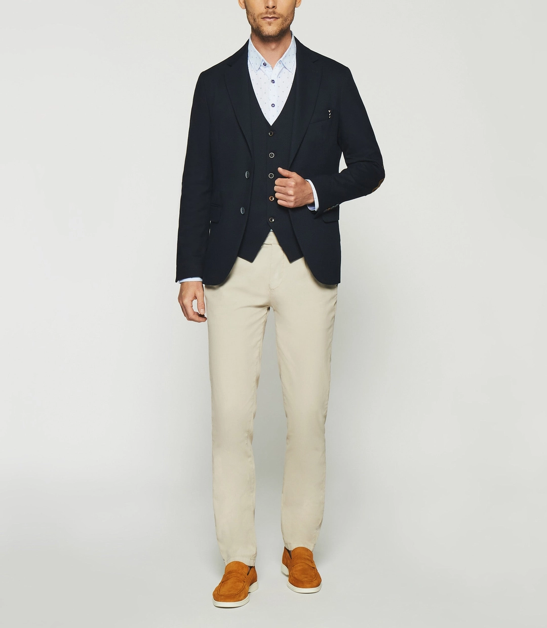IZAC - Veste casual 2 boutons marine