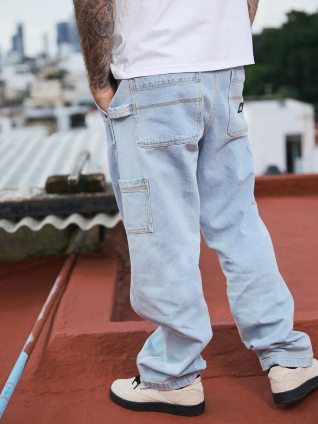 Carpenter - Jeans baggy pour Homme Bleu