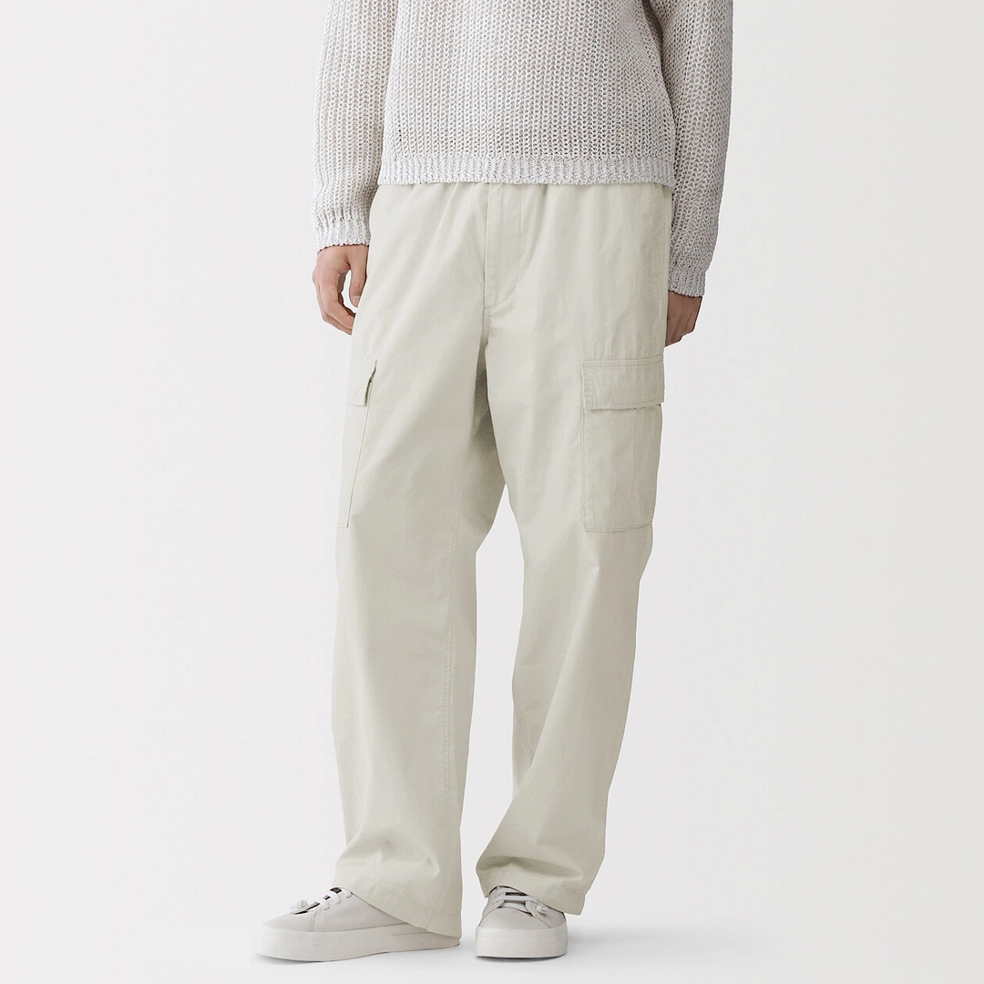 Pantalon cargo à coupe Easy Fit en toile de coton léger pour homme