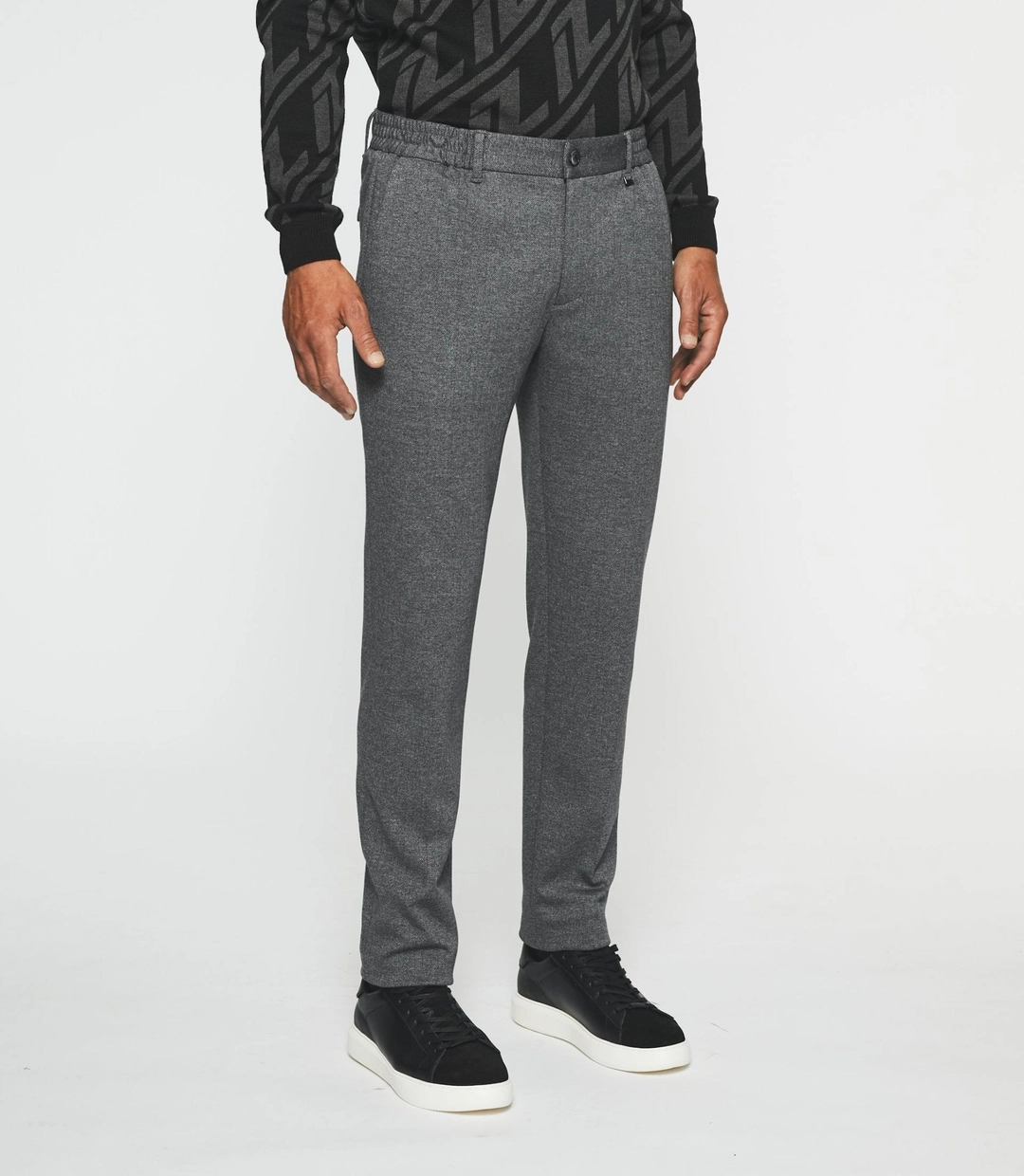 IZAC - Pantalon Chino taille élastique gris foncé VOLTIGE
