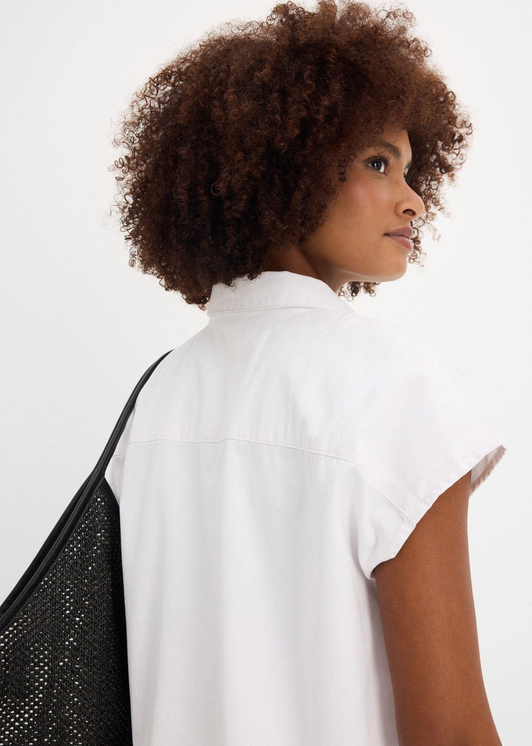 Chemisier en jean court et boxy - 3