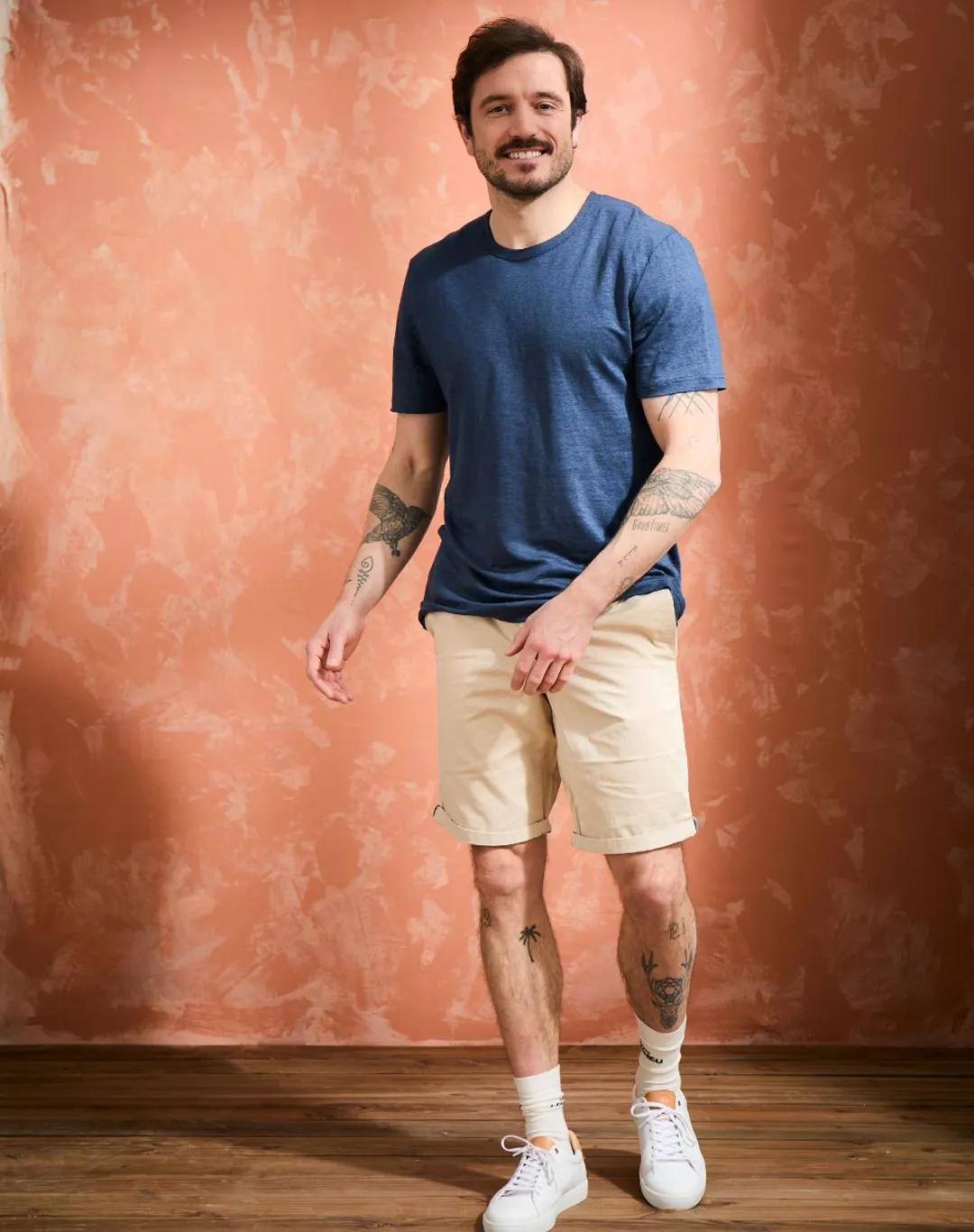T-shirt homme Lin - Marine - Taille XL - Lemahieu
