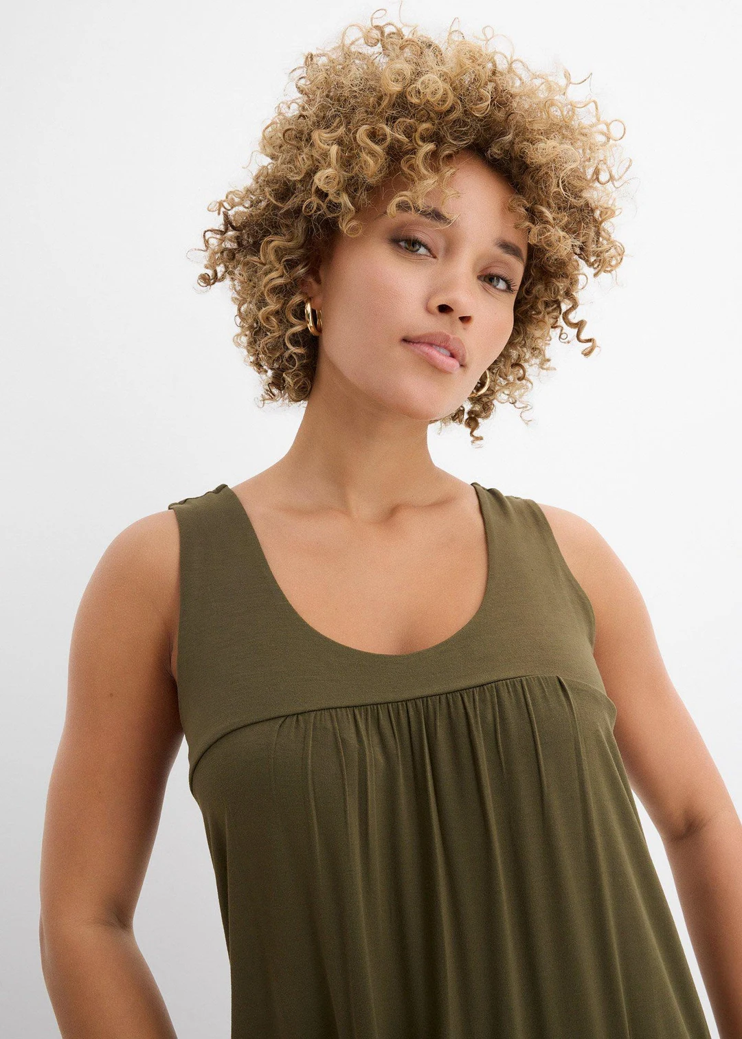 Robe courte en jersey en viscose douce