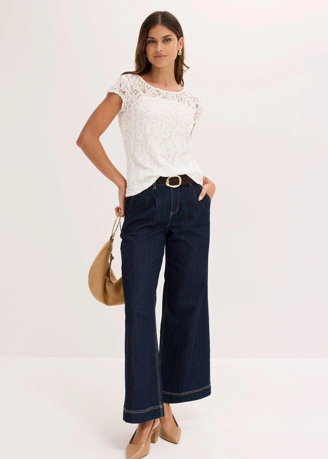 Blouse manches courtes en dentelle - 2