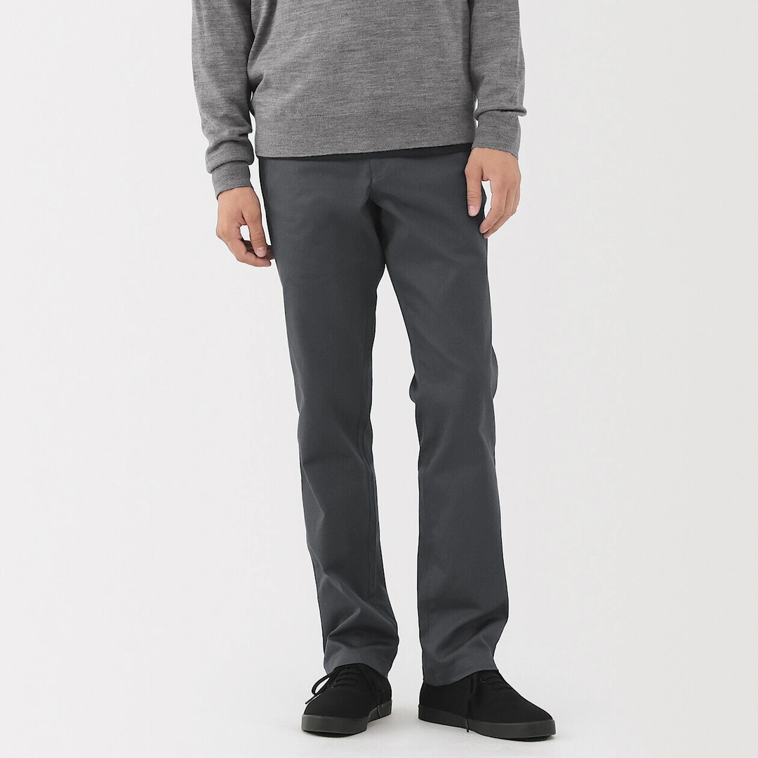 Pantalon Chino long en coton stretch coupe slim pour homme