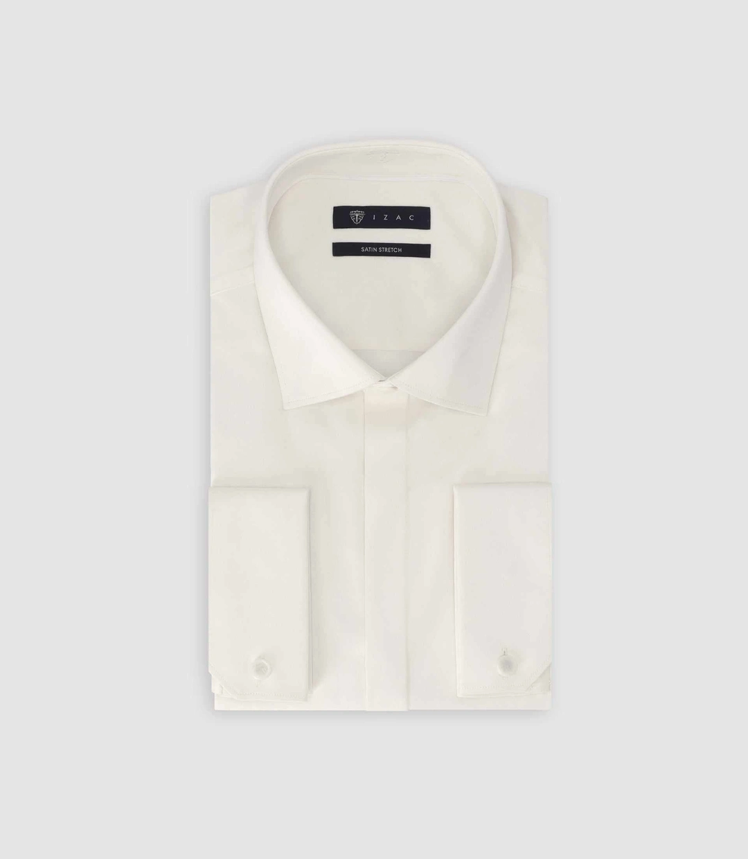 IZAC - Chemise boutons de manchette gravés écrue