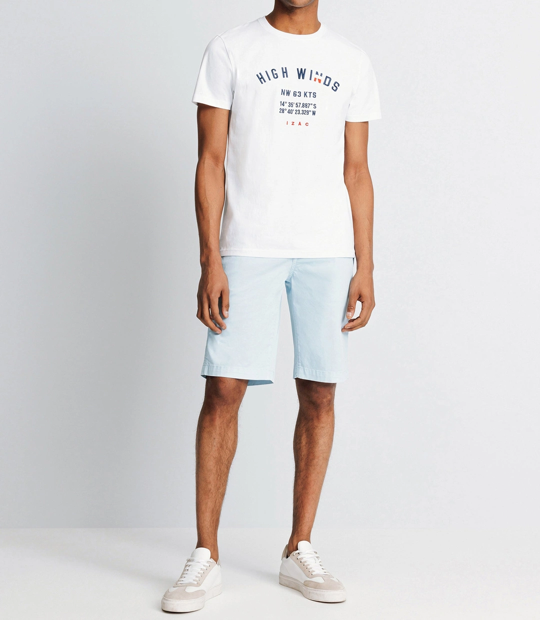 IZAC - T-shirt avec borderie blanc