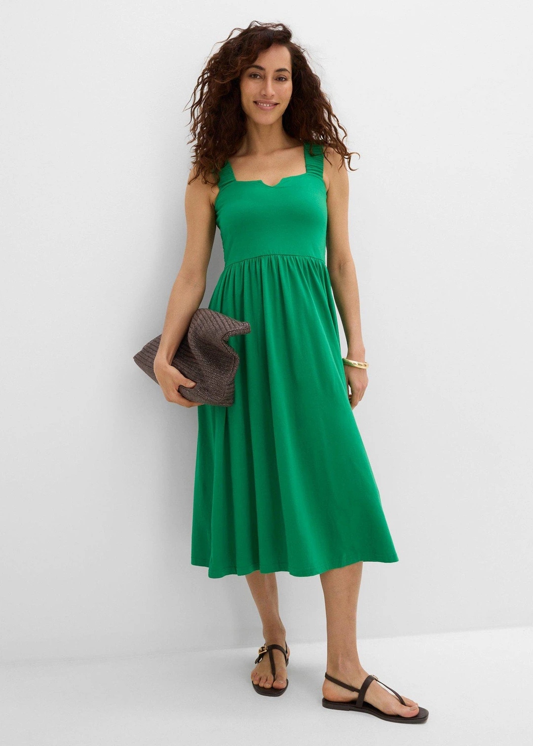 Robe légèrement évasée en jersey coton et viscose - 2