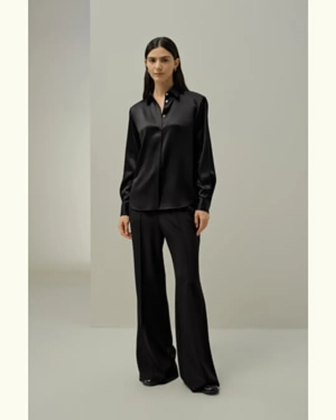 LILYSILK Chemisier Femme Chic En Soie Lilysilk X Lydia Tomlinson Soie Lavable En Machine Modèle De Base Noir L