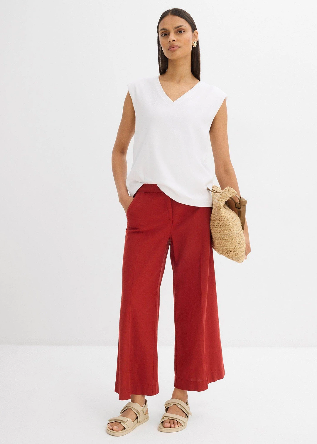 Pantalon large à taille élastiquée - 2